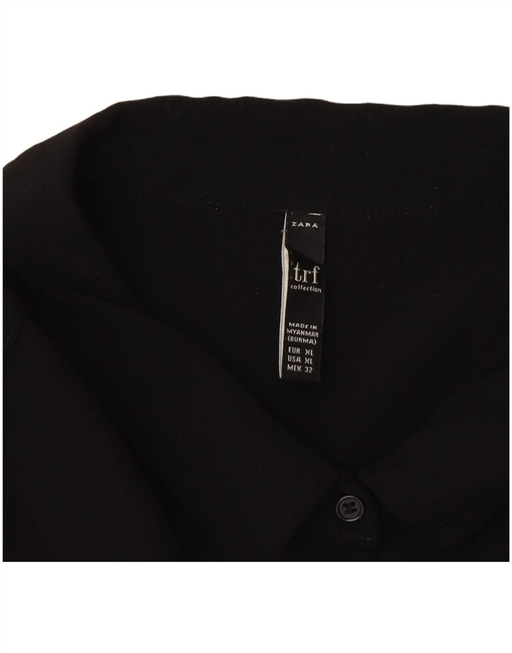 Zara Mujer Vestido Recto ES 40 XL Negro