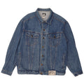 VINTAGE Chaqueta vaquera para hombre Reino Unido 42 XL Algodón azul