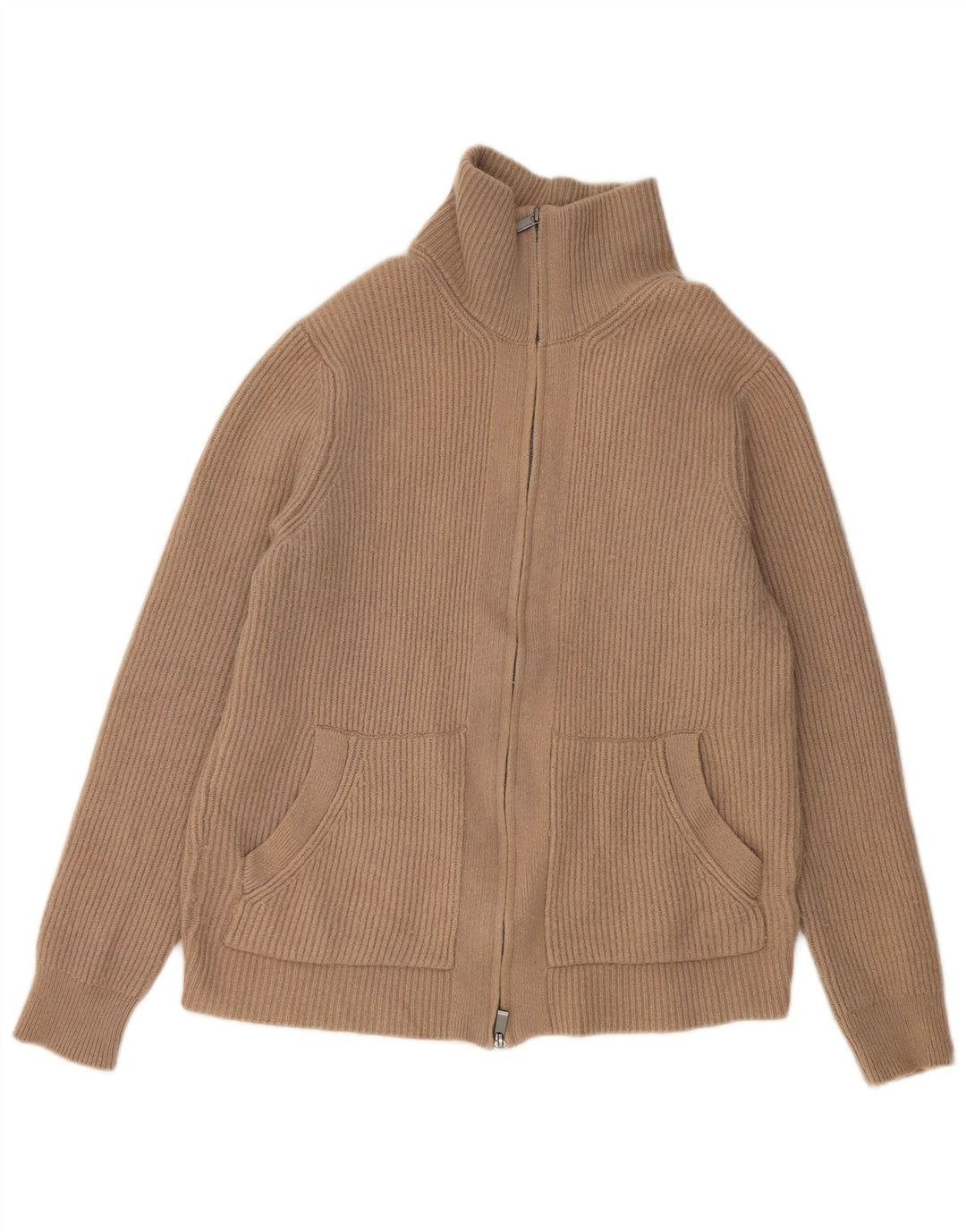 MASSIMO DUTTI Suéter Cárdigan para Mujer UK 46 Grande Algodón Gris