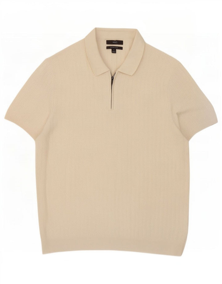 Marks & Spencer Polo Hombre XL Algodón Blanco