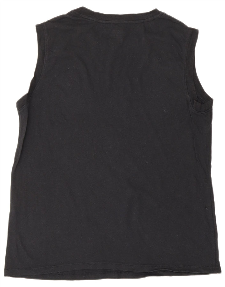 LEVI'S Top sin mangas gráfico para mujer UK 10 Small Black