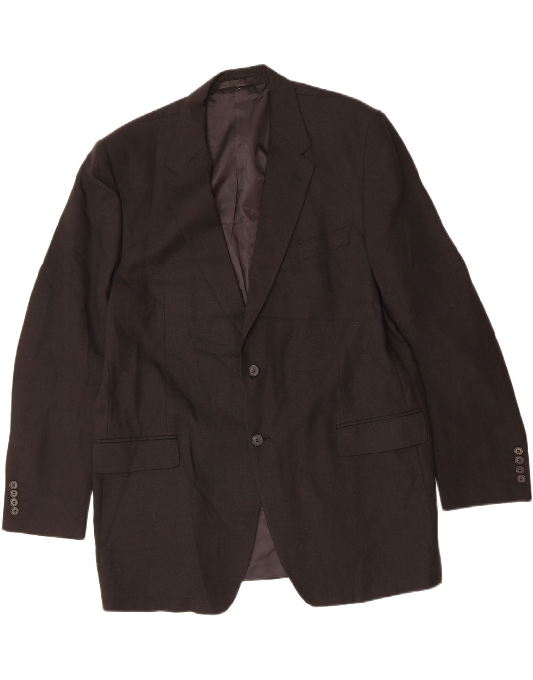 VINTAGE Mens 2 Button Blazer Jacket UK 40 Large Black Vintage Vintage and Second-Hand Vintage from Messina Hembry 