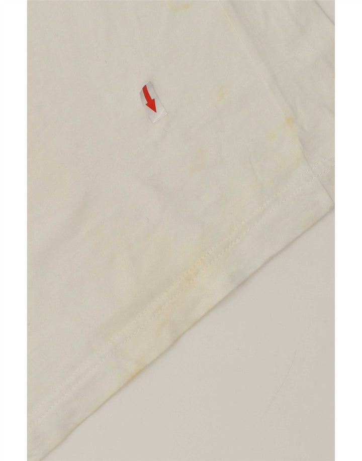 Polo Lotto Hombre Grande Blanco Geométrico