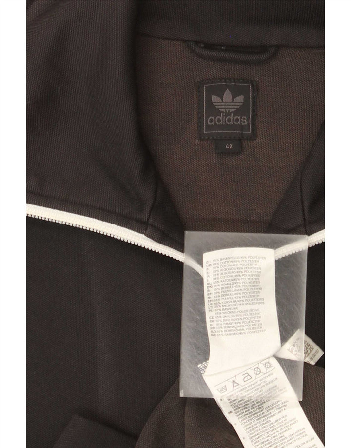 Adidas Mujer Chándal Top Chaqueta IT 42 Mediano Negro Algodón