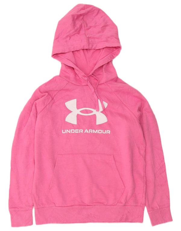 Under Armour Jersey con capucha extragrande gráfico para mujer UK 10 Small Pink Cotton
