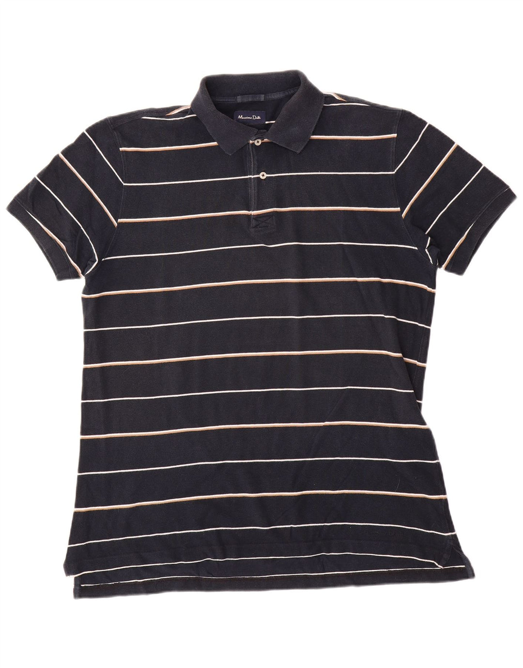 Polo Massimo Dutti Hombre Rayas Azul Marino Grande