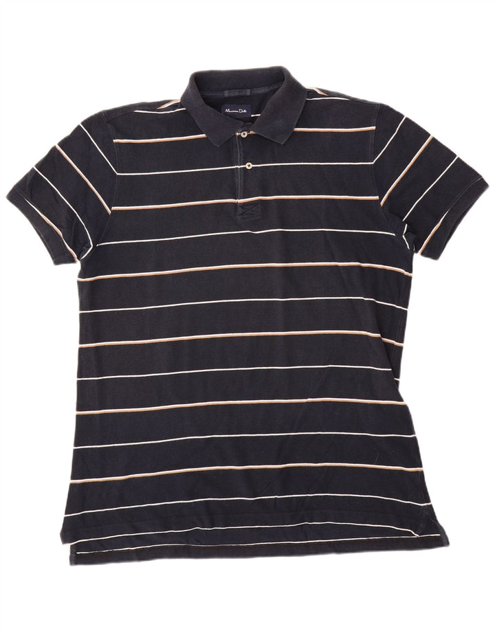 Polo Massimo Dutti Hombre Rayas Azul Marino Grande