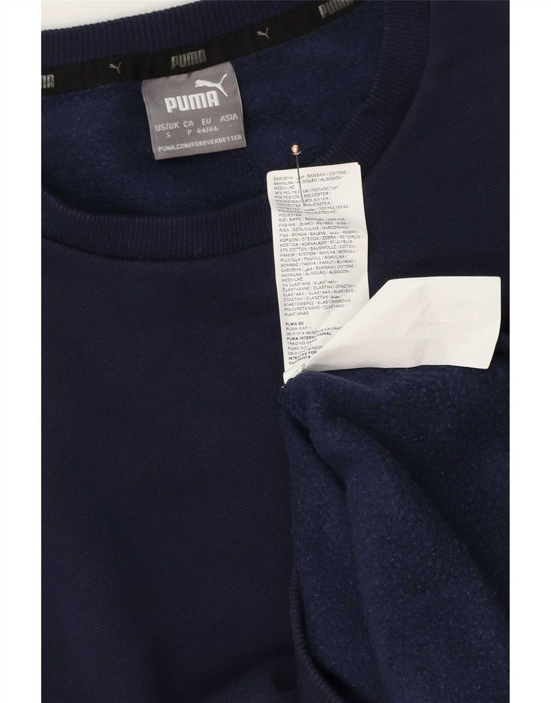 Puma Hombre Sudadera Jumper Small Azul Marino Algodón