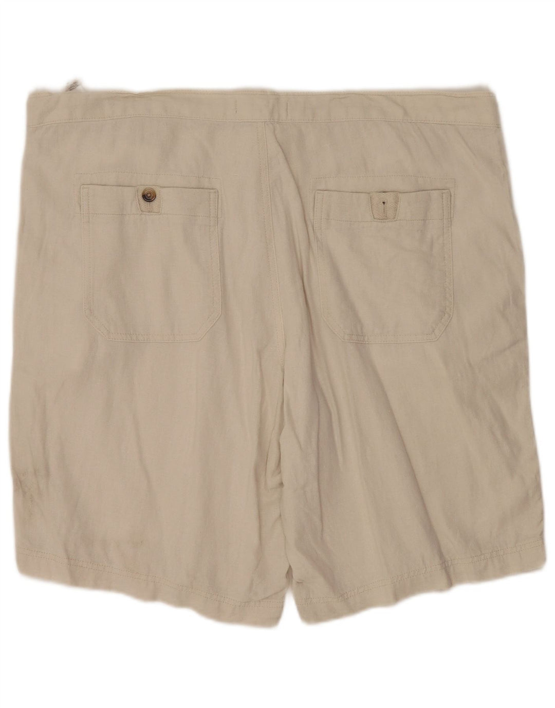 Marks & Spencer Pantalones cortos chinos para hombre W42 2XL Beige lino