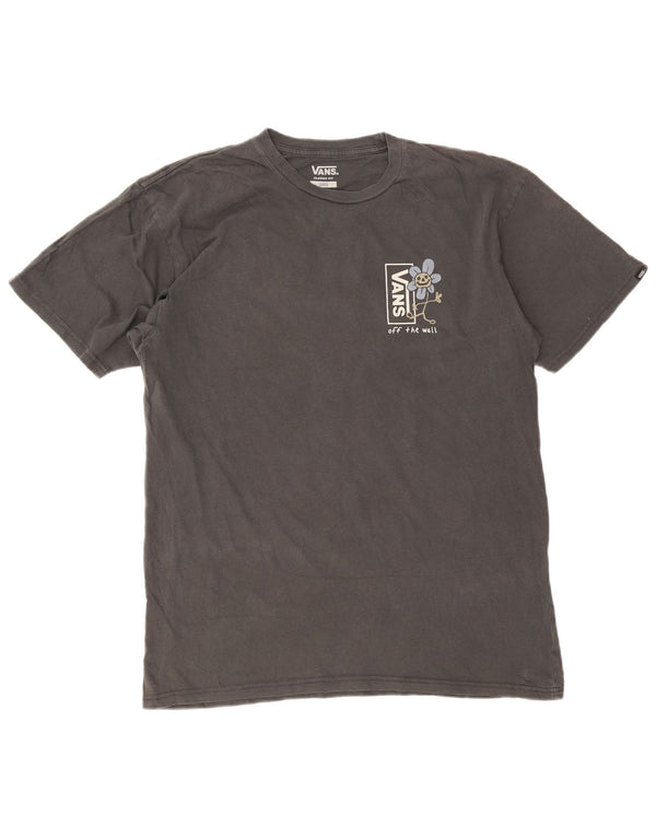 Vans Camiseta gráfica de ajuste clásico para hombre Top grande de algodón gris