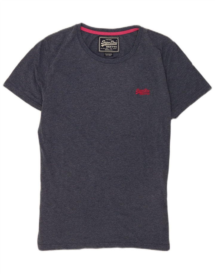 Superdry Camiseta para hombre Top Large de algodón azul