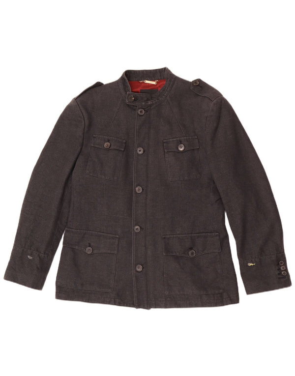 Zara Chaqueta Militar Hombre EU 54 XL Gris