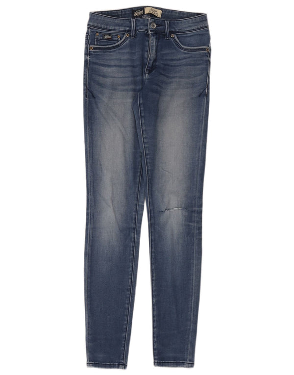 Superdry Vaqueros Jegging Desgastados Alexa Mujer W28 L30 Algodón Azul