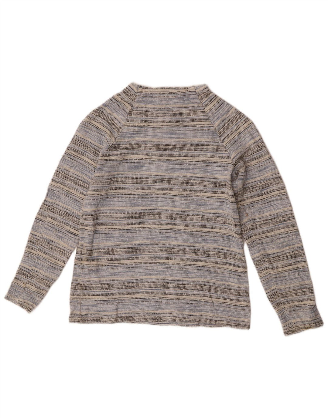 Oasis Mujer Top Manga Larga UK 40 Pequeño Algodón A Rayas Azul