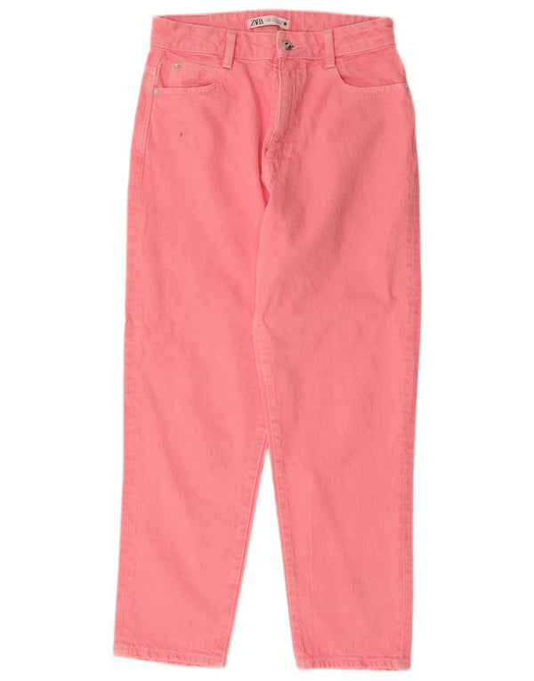 Zara Jeans Cónicos Para Mujer EU 38 Small W28 L28 Algodón Rosa