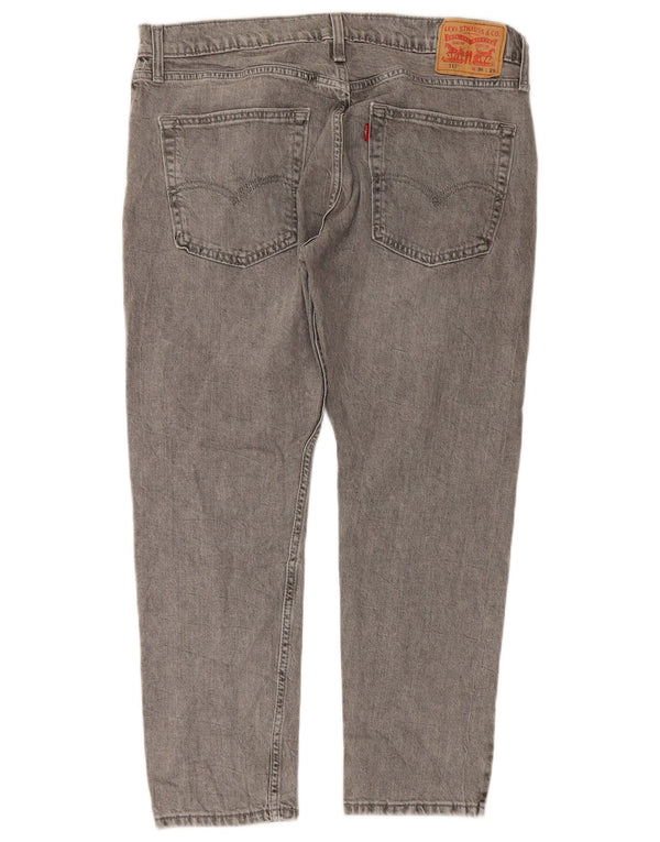 Levi's Hombre 512 Slim Tapered Jeans W36 L29 Algodón Gris