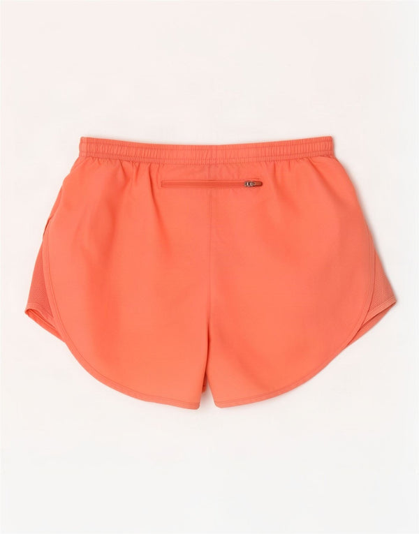 Nike Pantalones cortos deportivos Dri Fit para mujer UK 6 XS Naranja Poliéster