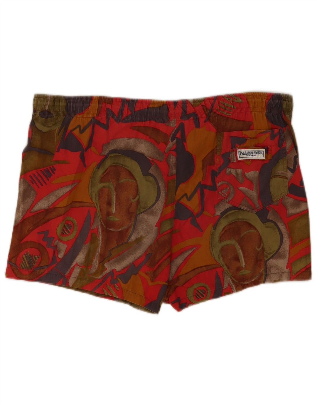 Allen Cox - Bañador para hombre con estampado abstracto, talla grande, algodón multicolor