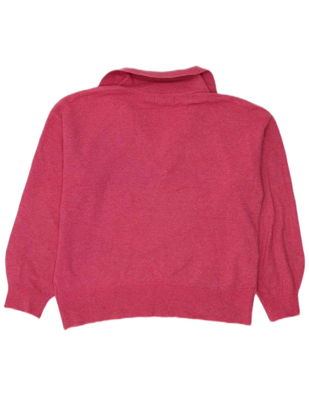Marks & Spencer Jersey extragrande con cuello tipo polo para mujer, talla 44, color rosa medio