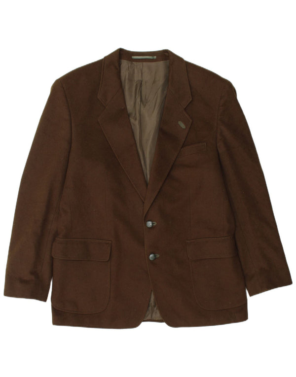 Steinbock Mens 2 Button Blazer Jacket EU 54 2XL Khaki New Wool