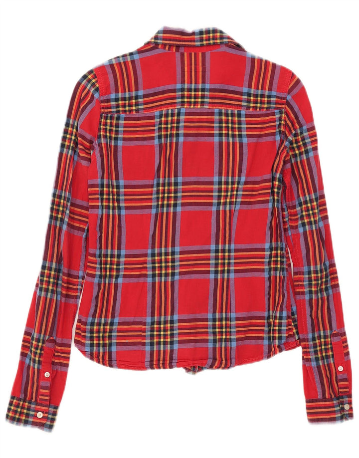Camisa Hollister Mujer UK 6 XS Red Check