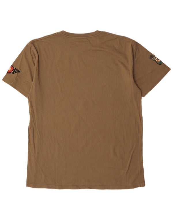 Hard Rock Cafe Camiseta gráfica para hombre HO Chi Minh City Top XL Algodón caqui