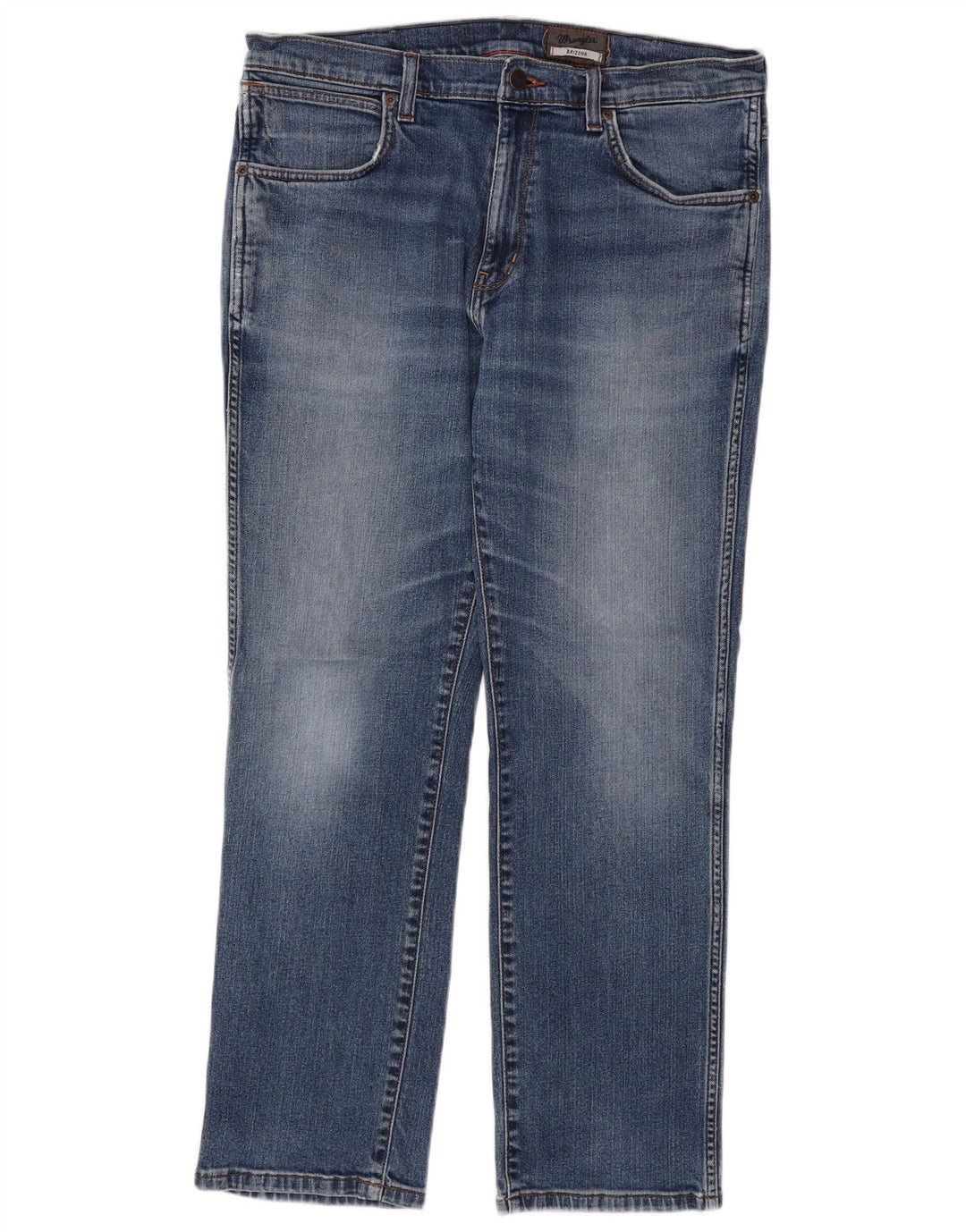 WRANGLER Vaqueros rectos elásticos Arizona para hombre W36 L30 Algodón azul