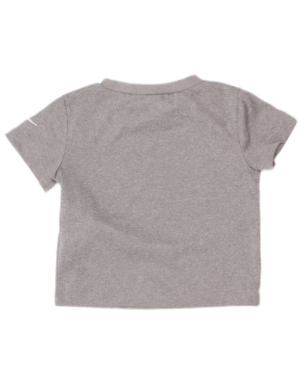 Nike Camiseta Dri Fit Graphic para bebés de 9 a 12 meses, poliéster gris