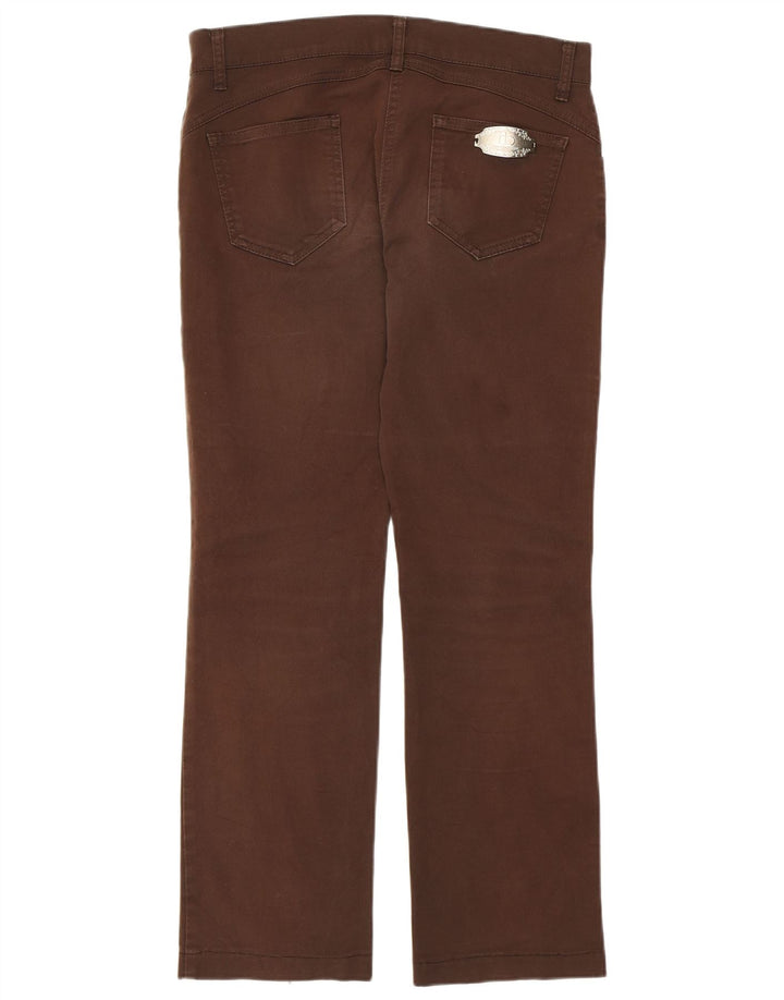ROCCOBAROCCO Womens Straight Casual Trousers W30 L27 Brown