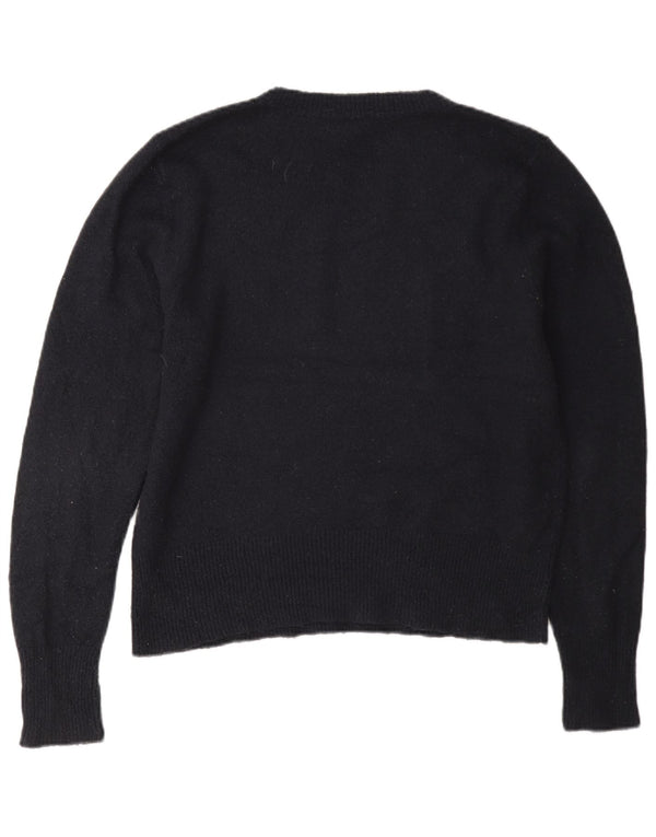 Oasis Suéter Gráfico con Cuello Redondo para Mujer UK 46 Grande Azul Marino Acrílico