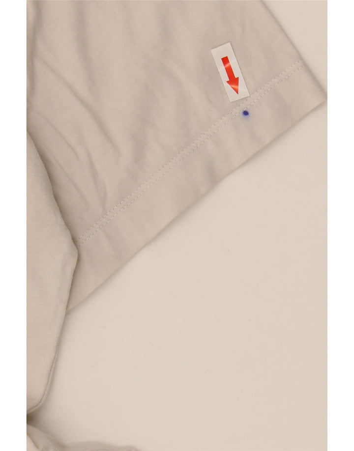 Nike Camiseta holgada para hombre Top mediano de algodón blanco roto