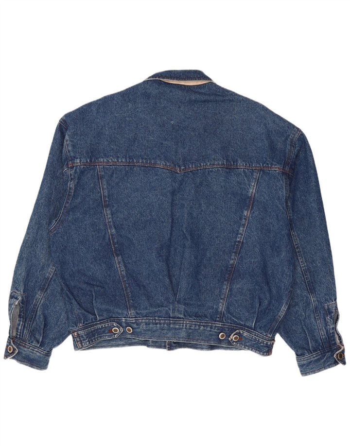 Vintage hombres chaqueta de mezclilla Reino Unido 40 azul grande