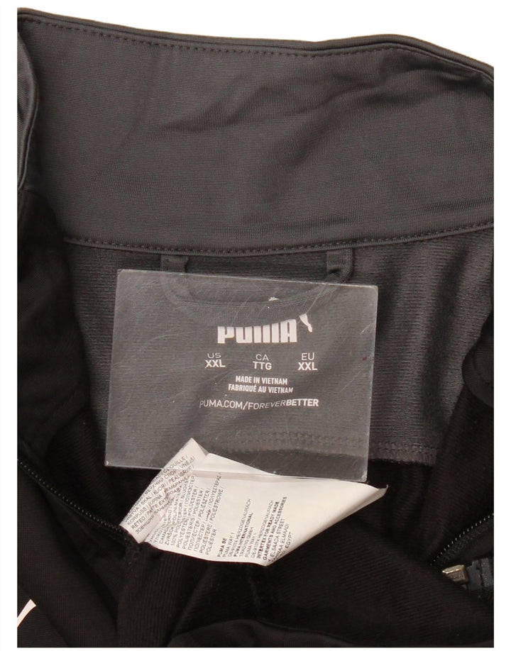PUMA Chaqueta superior de chándal con gráfico para hombre 2XL Poliéster con bloques de color negro