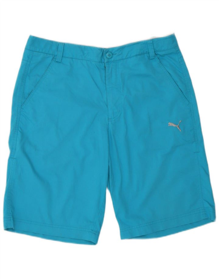 Pantalones cortos chinos Puma para hombre W32 poliéster azul medio