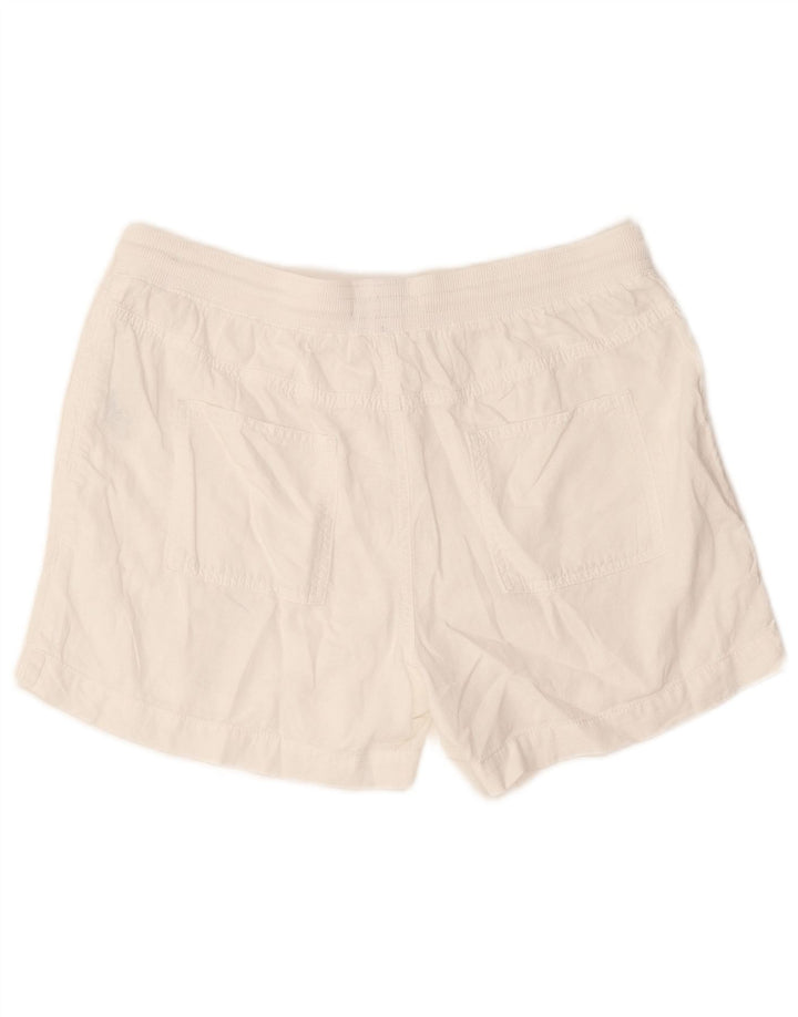 Marks & Spencer Pantalones cortos para mujer UK 40 Large W32 Lino blanco