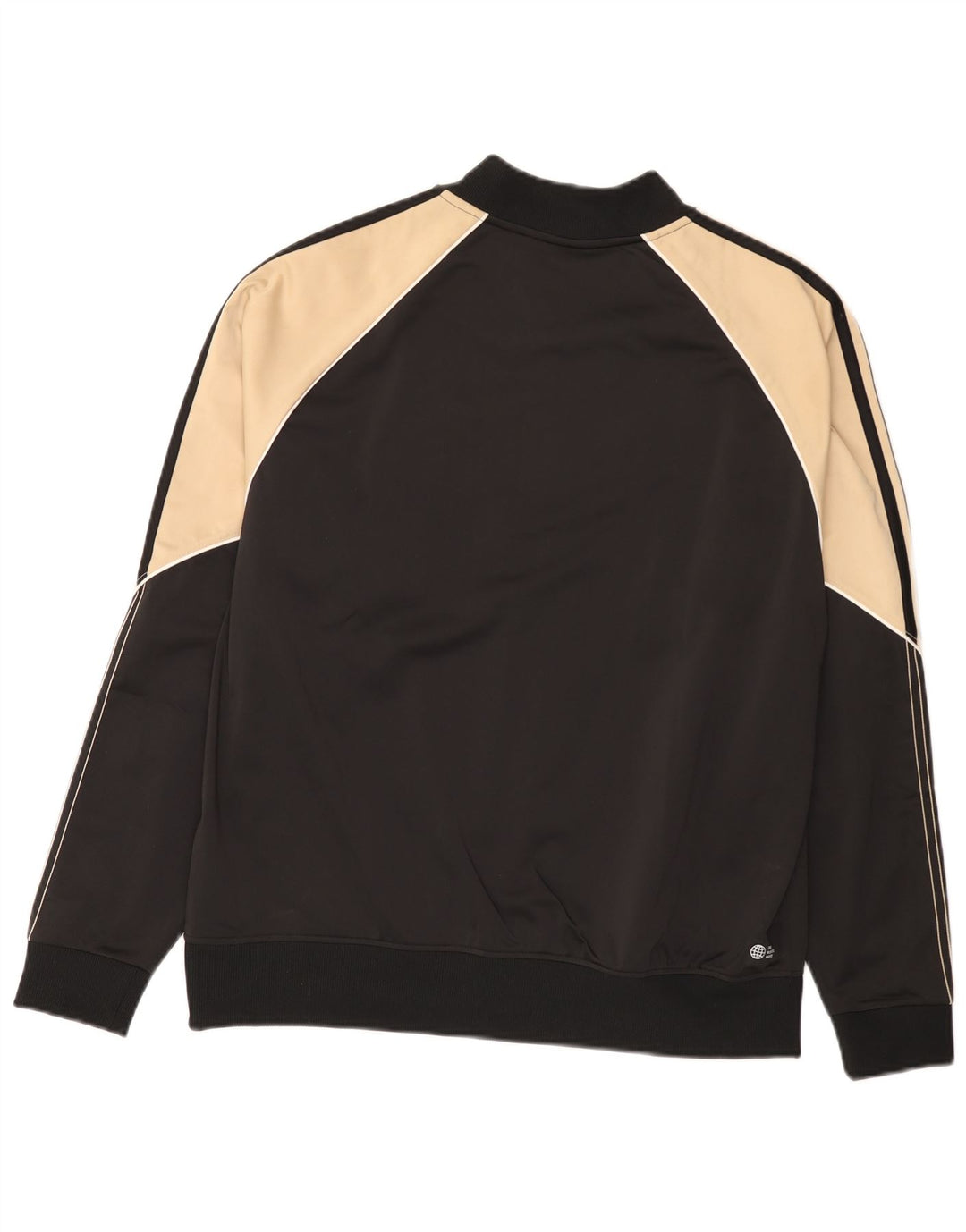 Adidas Hombre Chándal Top Chaqueta Mediano Negro Colorblock Poliéster