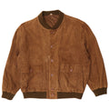 Vintage hombres bombardero ante chaqueta IT 52 XL cuero marrón