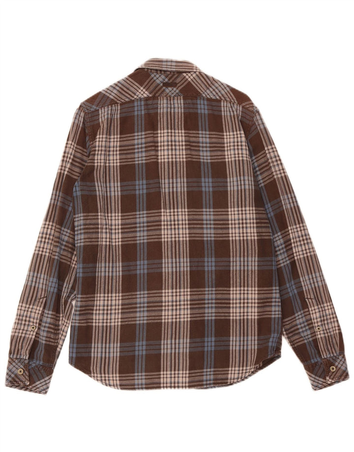 Marlboro Classics Camisa de franela ajustada para hombre Marrón medio