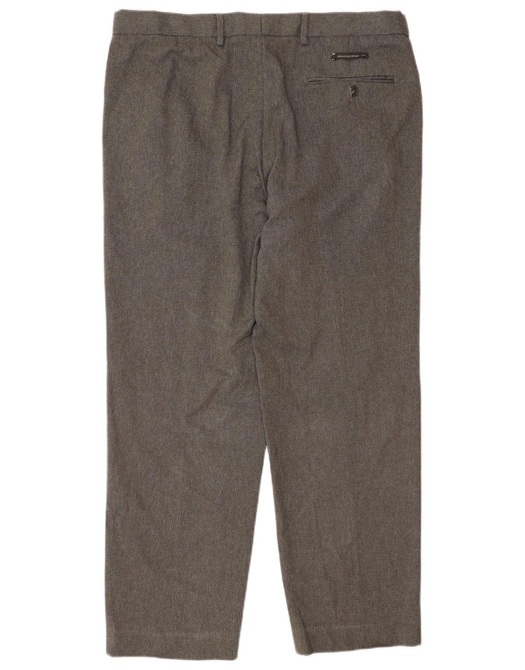 Marks & Spencer Pantalón de traje regular para hombre W36 L29 Poliéster a cuadros gris
