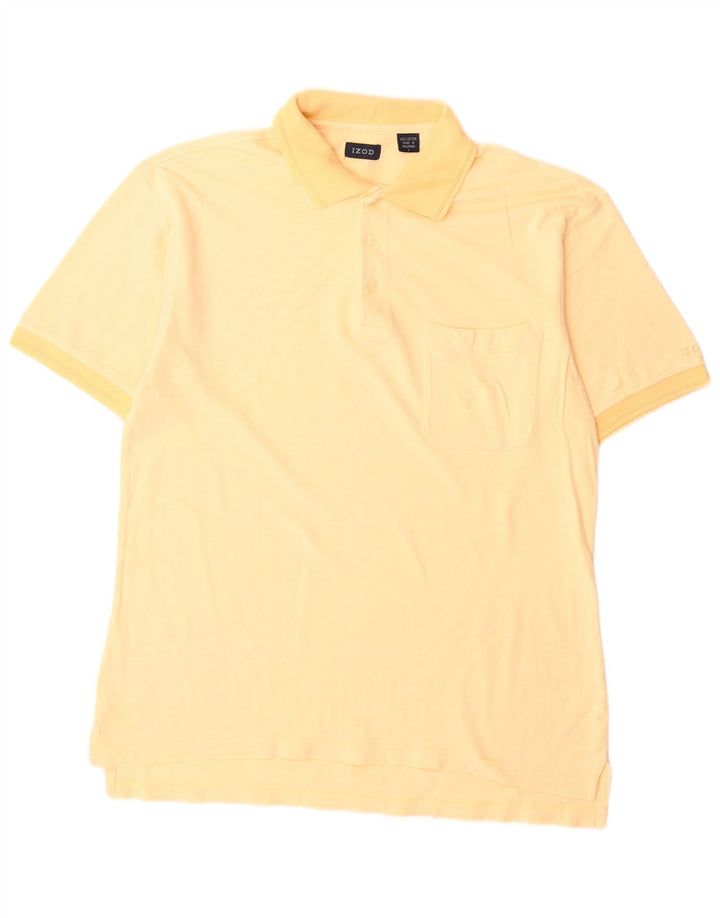 Izod Polo Hombre Grande Amarillo Algodón