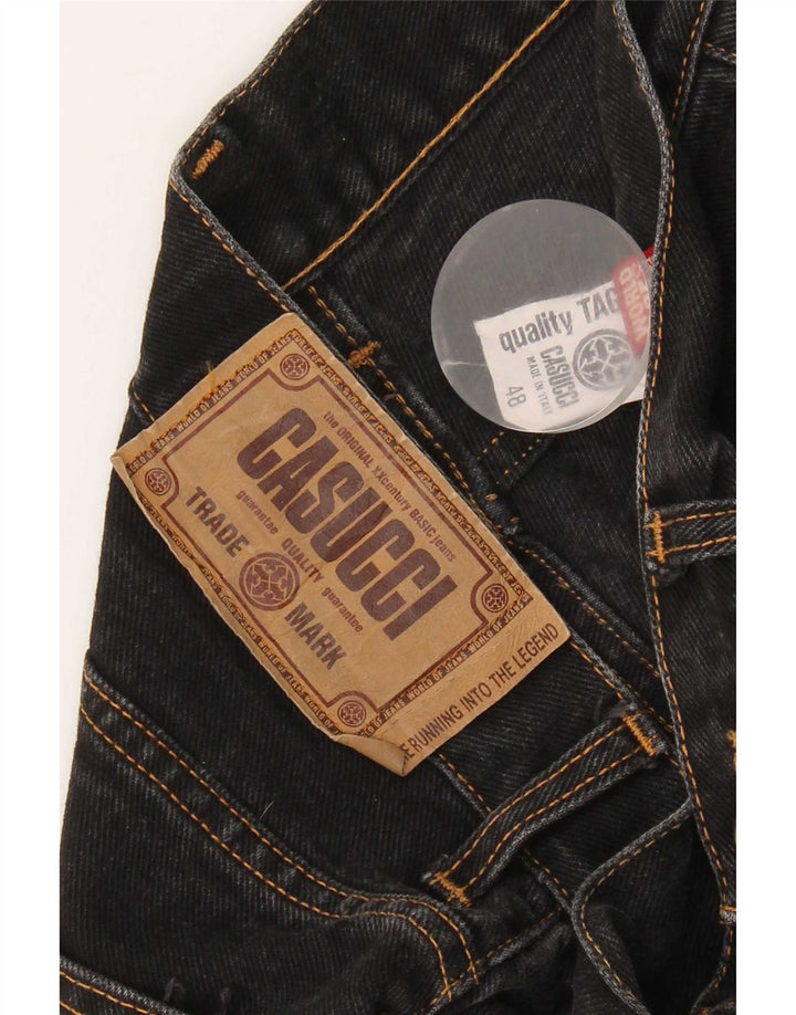 Casucci Jeans rectos para hombre IT 48 Medium W30 L27 Algodón negro