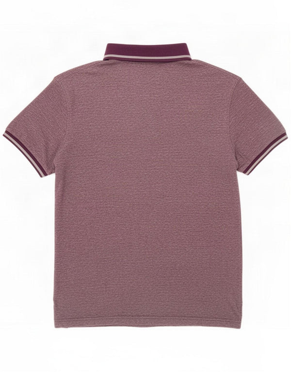 Pierre Cardin Polo de corte regular para hombre con moteado morado medio