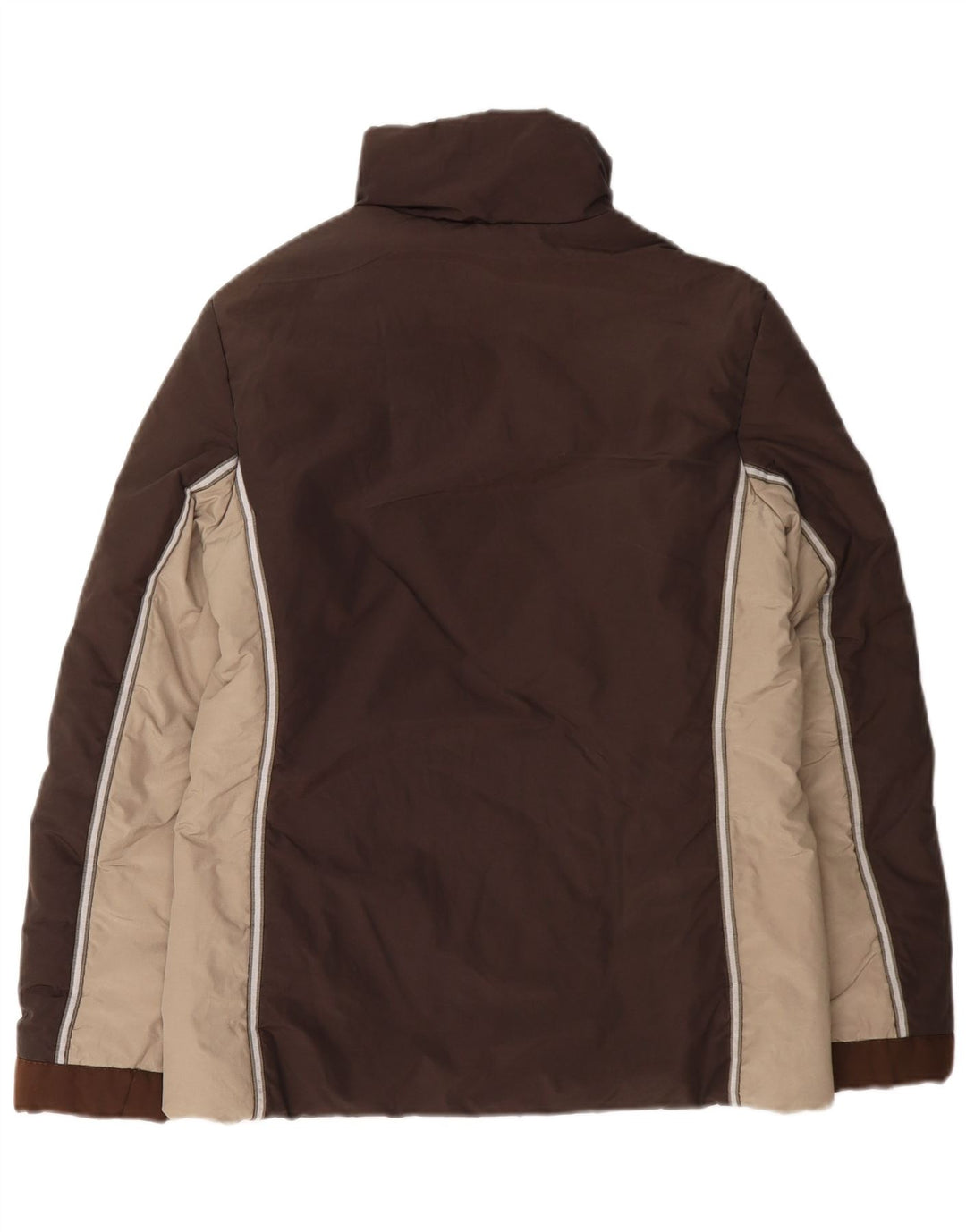 Max & Co. Chaqueta de esquí acolchada para mujer UK 40 Marrón medio Colorblock