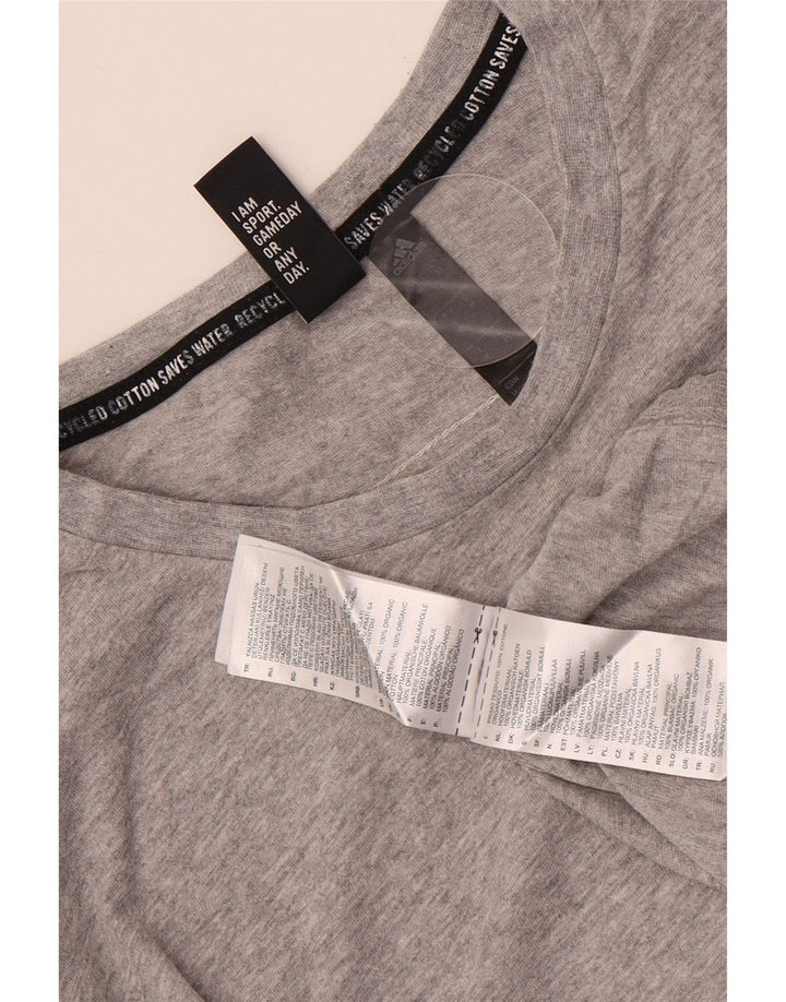 Camiseta Adidas Hombre Top Algodón Moteado Gris Medio