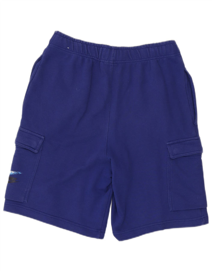 NIKE Shorts deportivos con gráficos para hombre, algodón azul pequeño