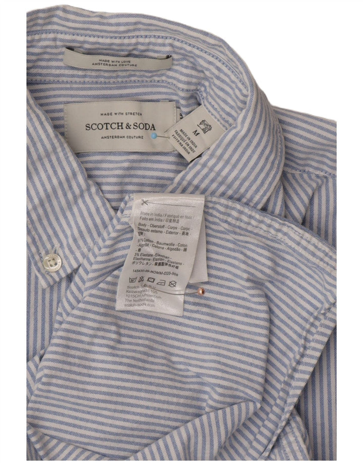 SCOTCH & SODA Camisa Hombre Algodón Rayas Azul Medio