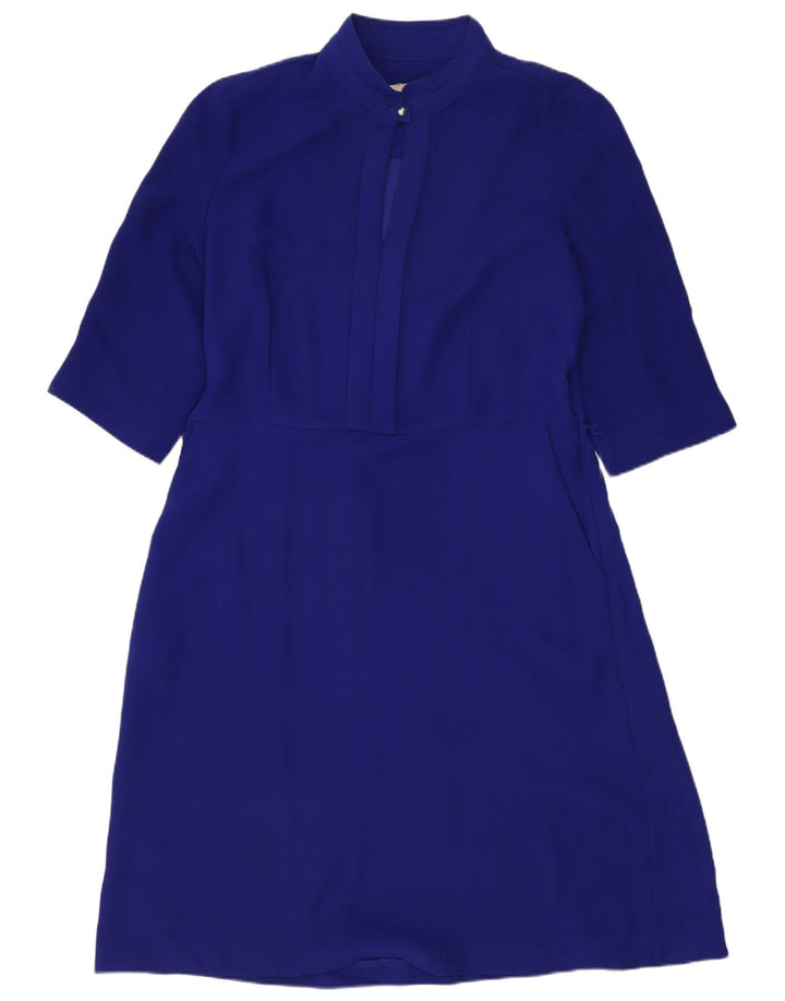 Hobbs Vestido acampanado para mujer UK 42 Poliéster azul medio