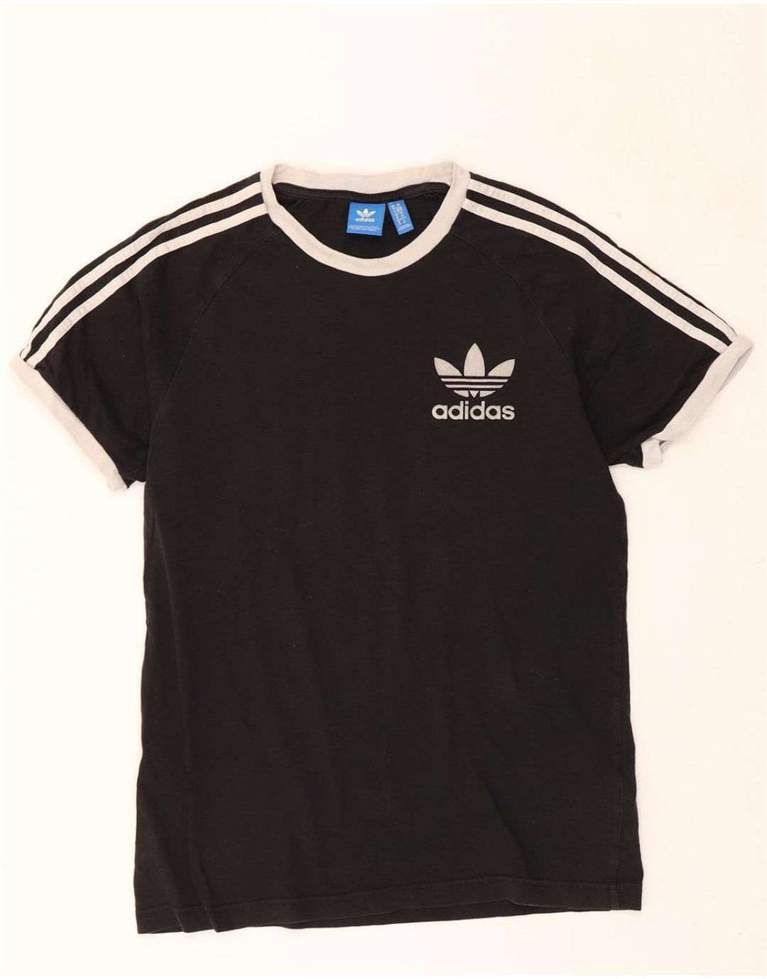 ADIDAS Mens Graphic T-Shirt Top Medium Black Cotton Vintage Adidas and Second-Hand Adidas from Messina Hembry 