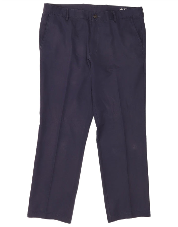 Adidas Mens Climalite Chino Pantalones W36 L29 Azul Marino Poliéster