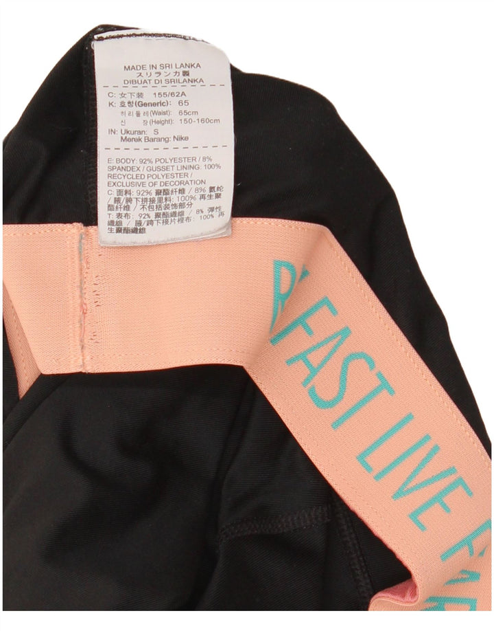 Nike - Leggings capri Dri Fit para mujer, talla 10, poliéster negro pequeño